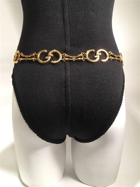 gucci metal chain belt|Gucci vintage gold chain belt.